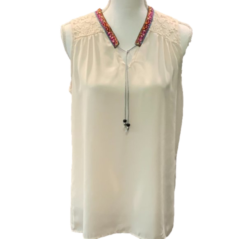 🔥🔥SALE🔥🔥CHARMING CHARLIE Cream Sleeveless Top